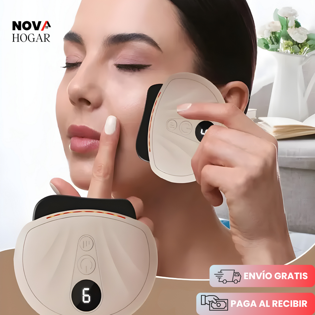 PulseSkin™ Masajeador Facial Tipo Gua Sha Moderno