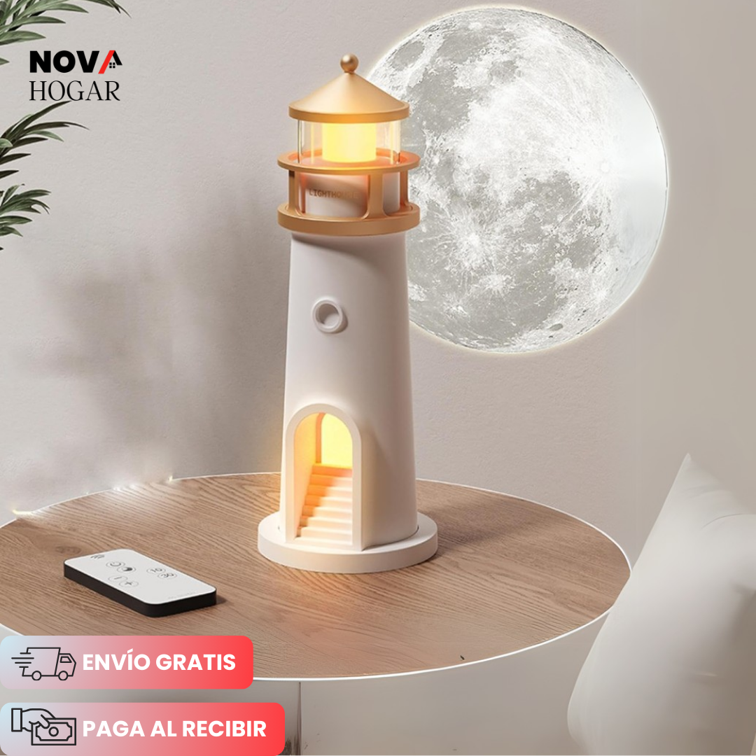MoonBeacon™ Hermosa Lámpara Faro con Proyección de Luna