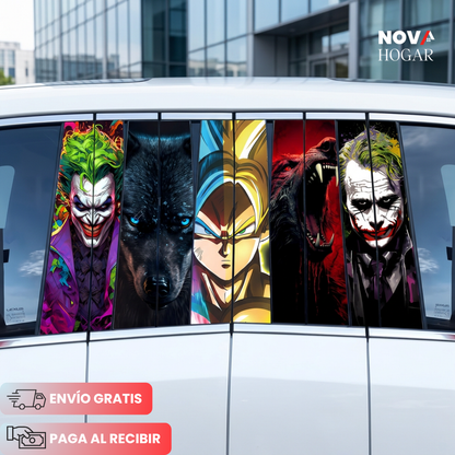 WrapPillar™ Set de Pegatinas Personalizados para el Pilar del Auto