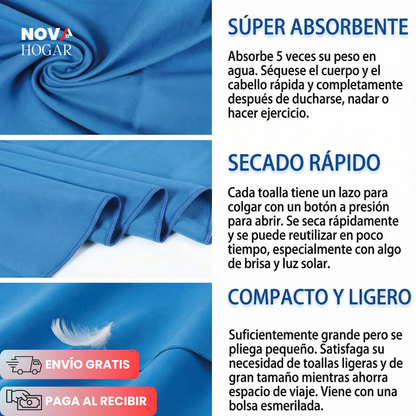 MagnaDry™ Toalla Tipo Playera con Puntas Magnéticas