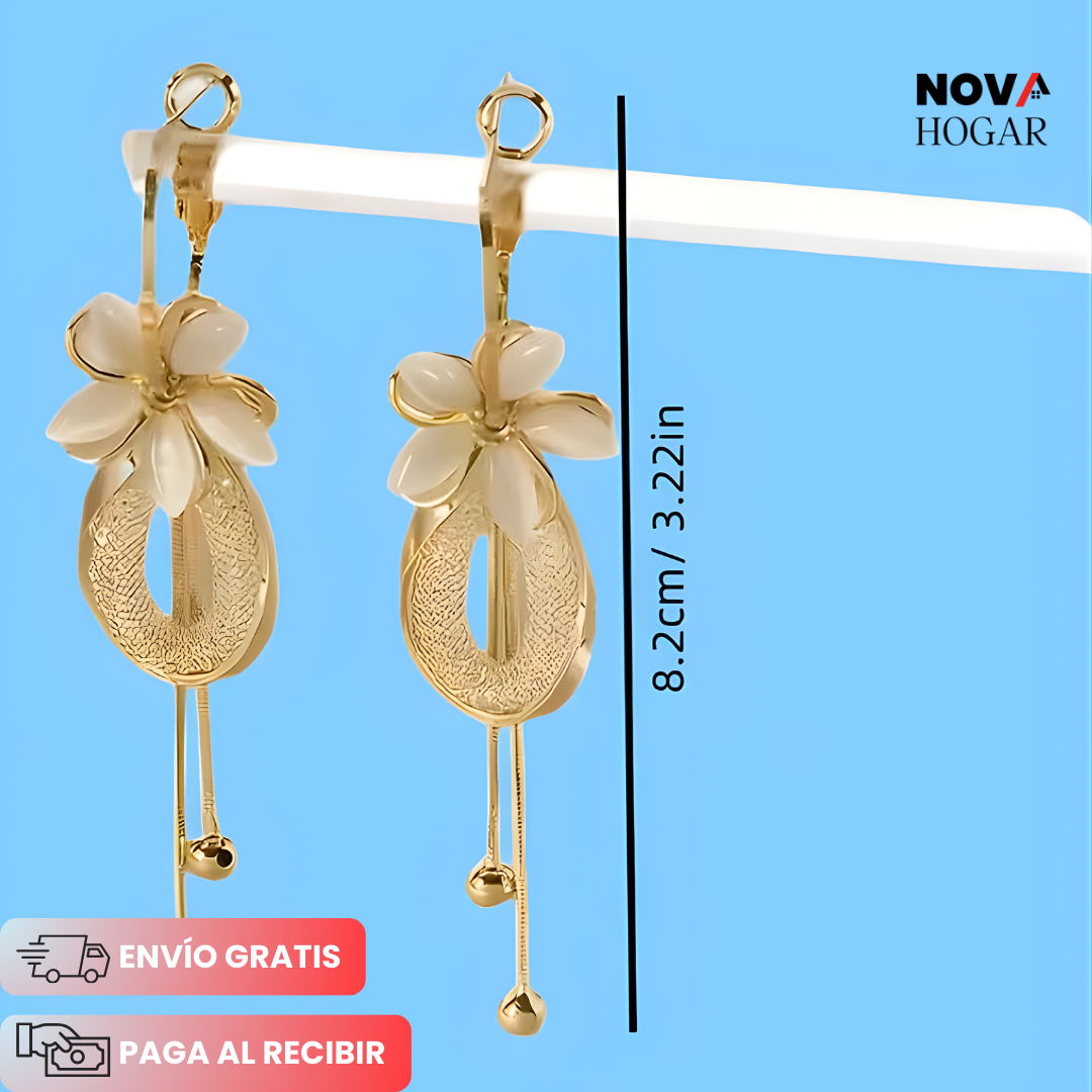Gliss™ Pendientes de Diseño Floral Sofisticado