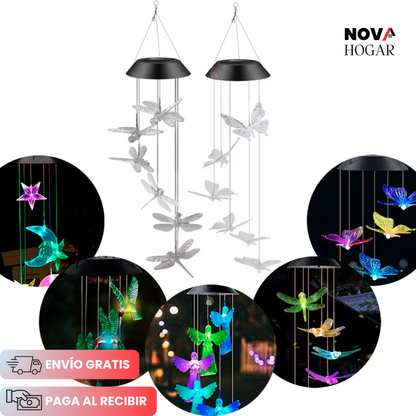 2x1 GlowHaven™ Campanilla Solar de Jardín