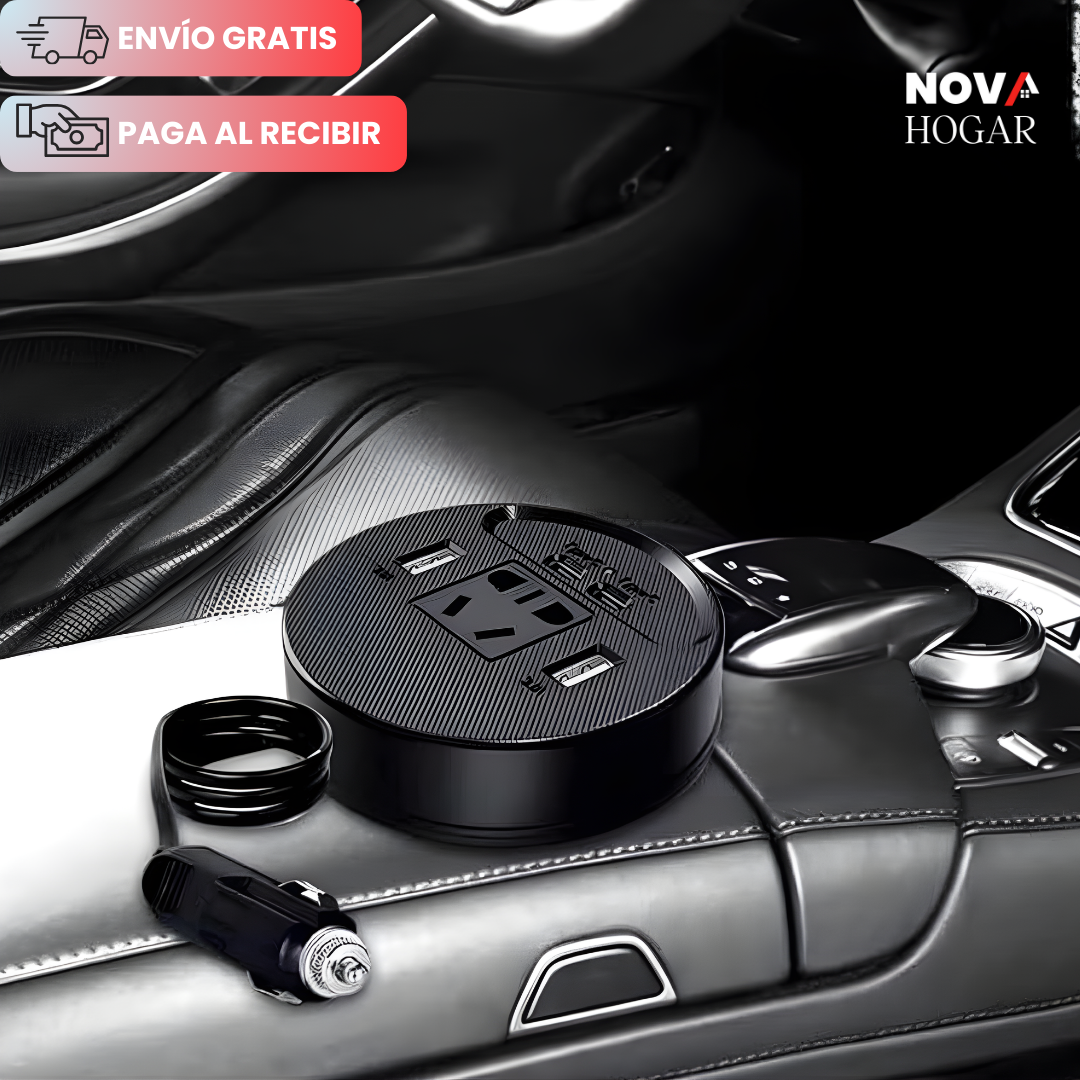 VoltDrive™ Cargador e Inversor De Corriente 220V para Auto