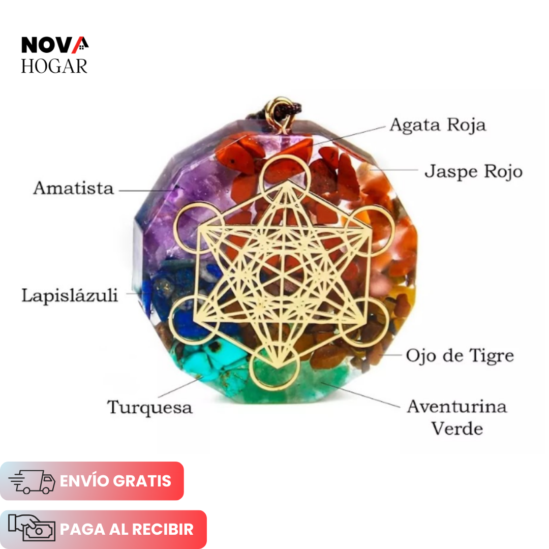 DivineAura™ Colgante Orgonita Metraton para equilibrio