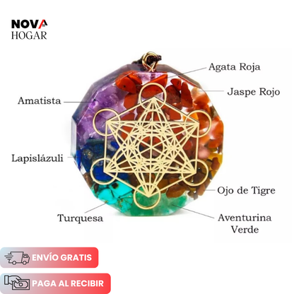 DivineAura™ Colgante Orgonita Metraton para equilibrio