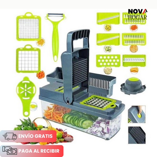 HomeChef’s Cutter™ Rallador y Cortador de Cocina 12 en 1