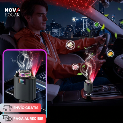 AuraPlug™ Cargador Inteligente con Proyector Estelar