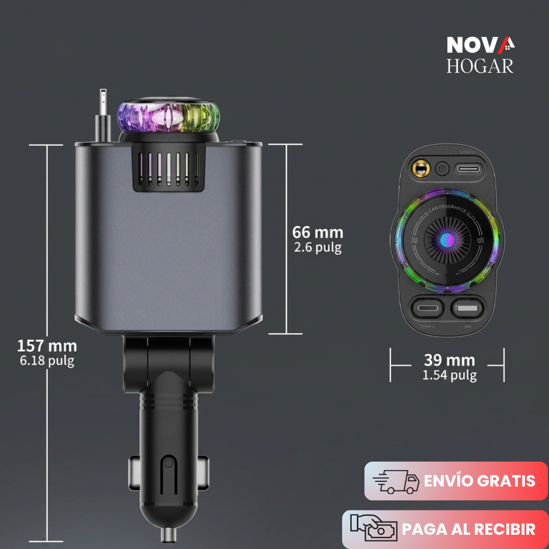 AuraPlug™ Cargador Inteligente con Proyector Estelar