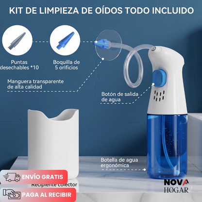 ClearEar™ Kit Profesional de Lavado Auditivo