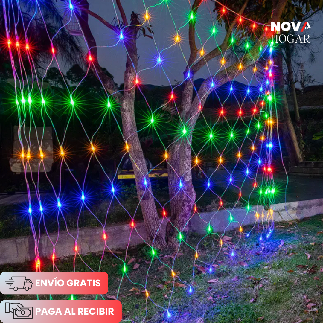 FestiveNet™ Malla de 100 Luces Navideñas para Exterior