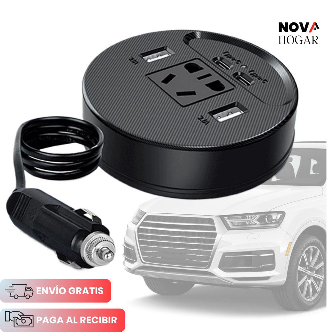 VoltDrive™ Cargador e Inversor De Corriente 220V para Auto