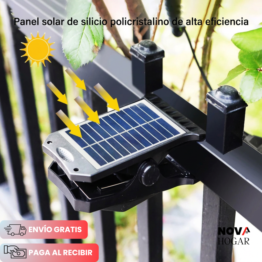 2X1 ClipBeam™ Potente Lámpara Solar de Clip con Sensor Movimiento