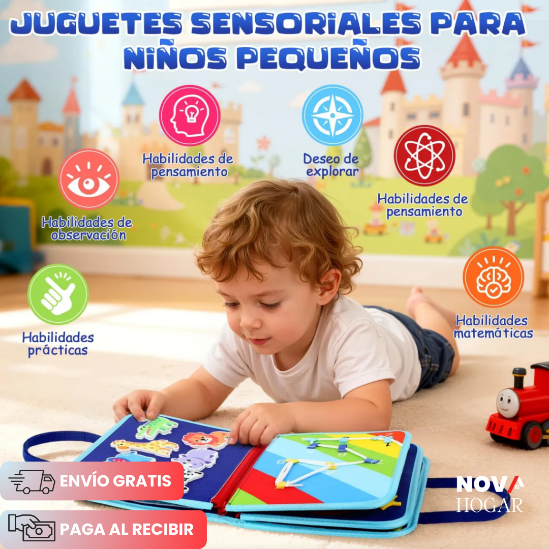 ActiveBook™ Libro Sensorial Montessori para Niños