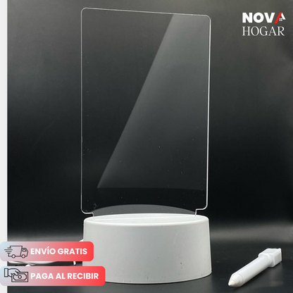 LightNote: Lámpara Moderna de Notas Creativa