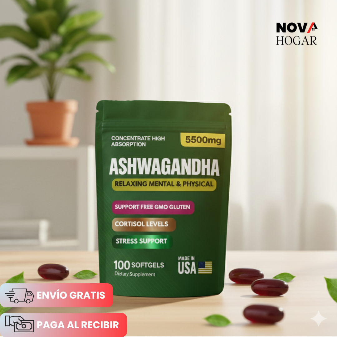 X100 Capsulas Ashwagandha™ 5500mg Suplemento Natural Relajante