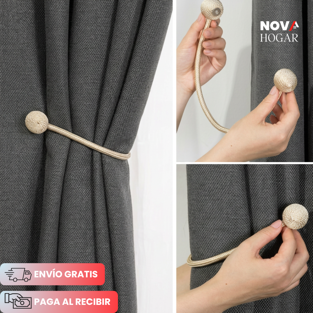 2x1 BohoLuxe™ Elegantes Sujetadores Magnéticos para Cortinas
