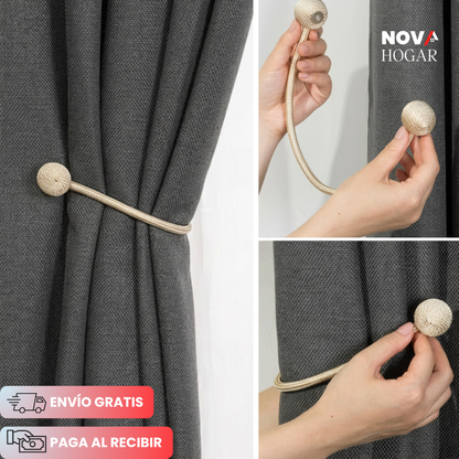 2x1 BohoLuxe™ Elegantes Sujetadores Magnéticos para Cortinas
