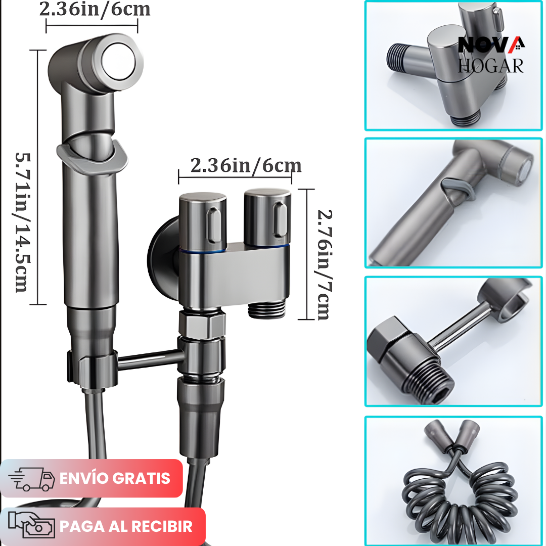 SafeWash™ Sistema Versátil de Ducha tipo Bidet