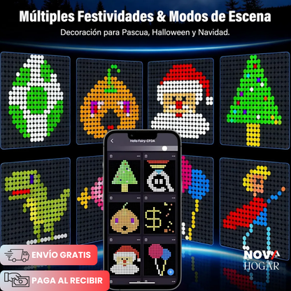 PixelFlow™ Cortina de 400 LEDS Inteligente y Dinámica