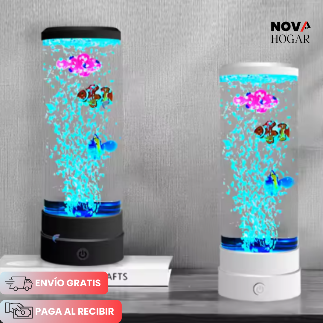 AquaGlow™ Lámpara Acuario de Peces con Burbujas
