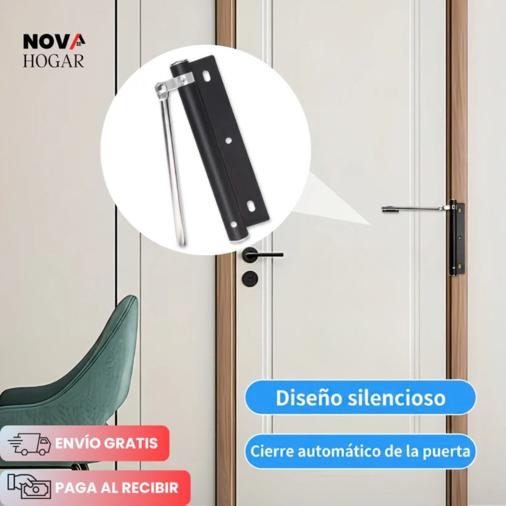 EasyClose™ Cierrapuertas Automático de Fácil Montaje