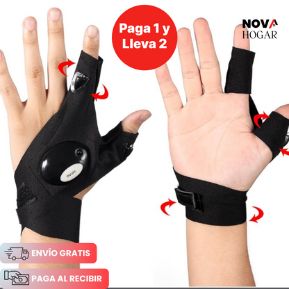 2x1 LumiGlove™ Guantes con Doble Linterna LED