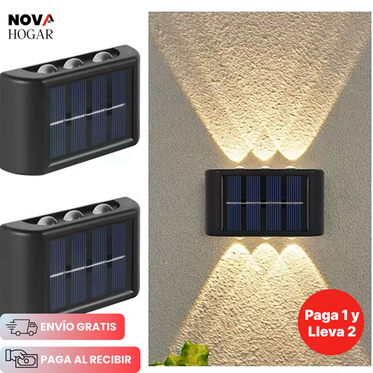 2x1 SolarLuxe™ 2.0 Lámpara Exterior Decorativa con Energía Solar