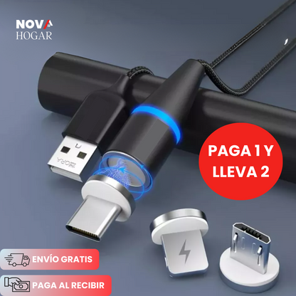 2x1 QuickMag™ Cable Magnético 3 en 1
