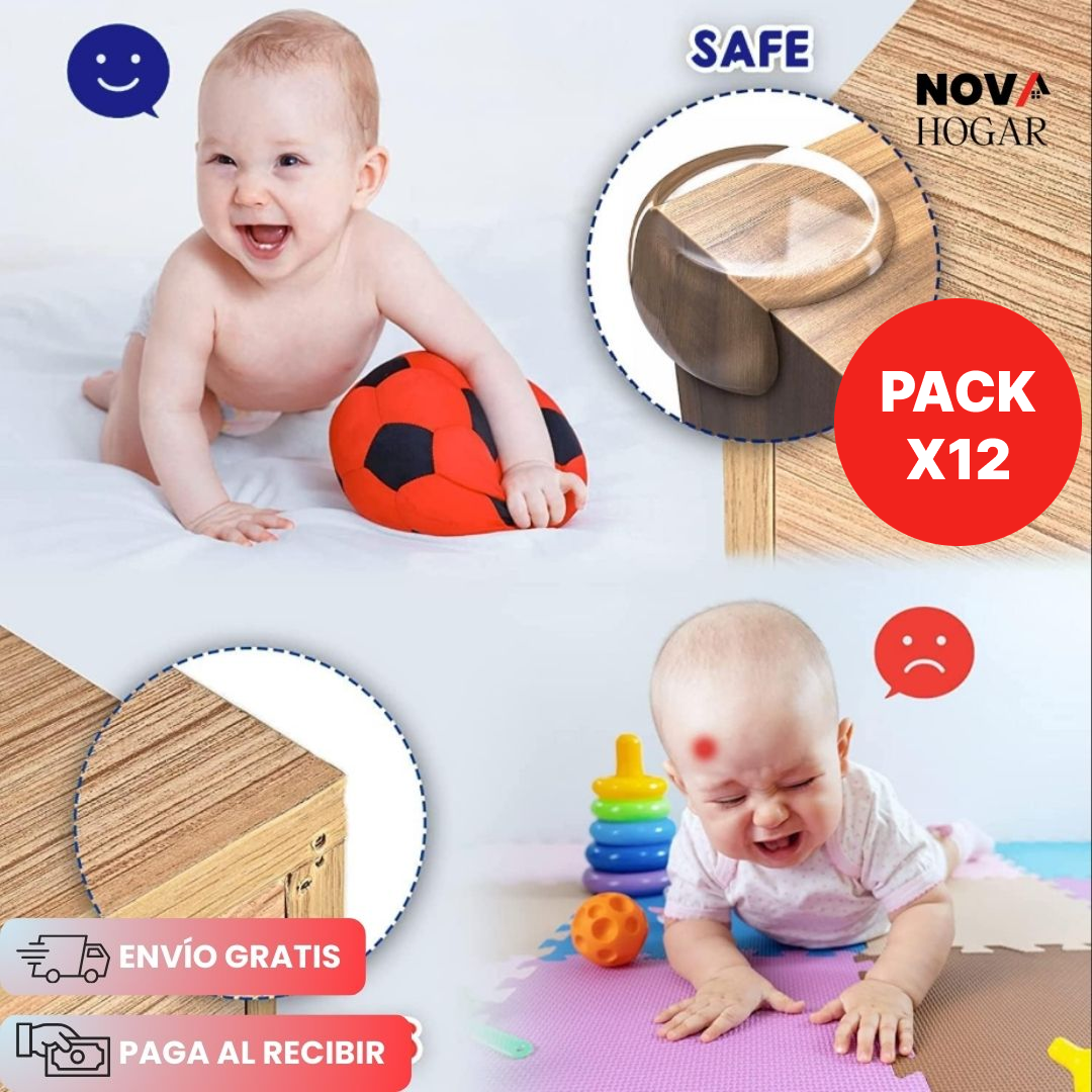 Pack x12 SafeBump™ Protectores Esquinero Antigolpes