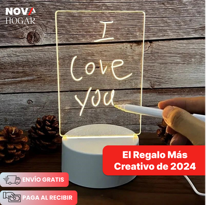 LightNote: Lámpara Moderna de Notas Creativa