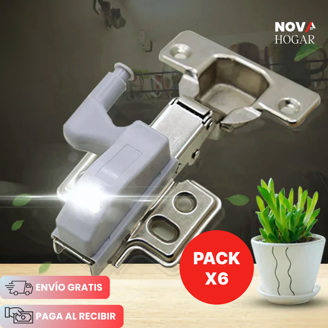 Pack x6 LightLatch™ Luz Automática para Bisagras