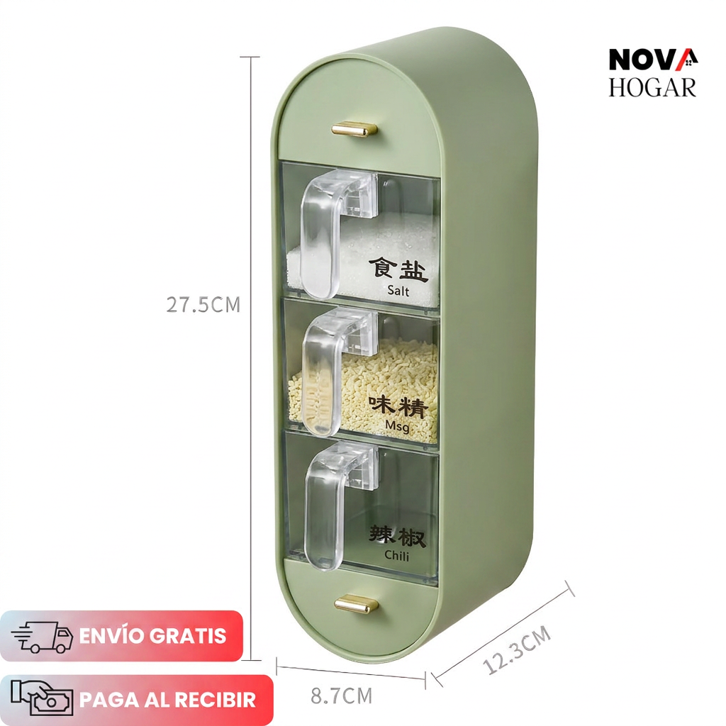 SpiceWall™ Organizador de Especias Adhesivo De Pared