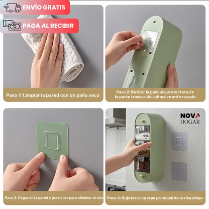 SpiceWall™ Organizador de Especias Adhesivo De Pared