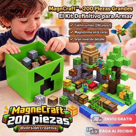 MagneCraft™ Set X200 Cubos Magnéticos de Construcción