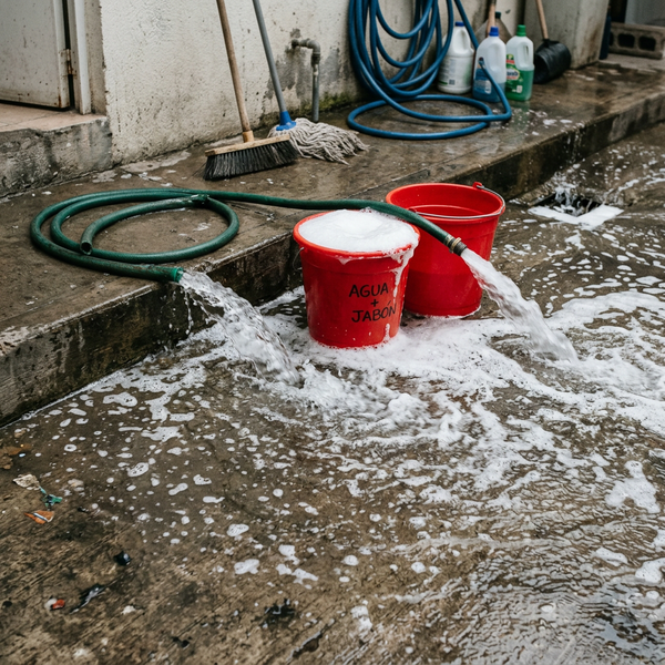 Desperdicio de agua y jabón