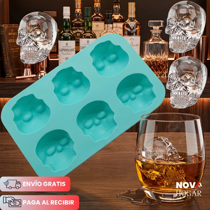 2x1 SkullIce™ Molde Premium Para Hielos Únicos