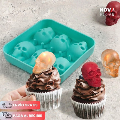 2x1 SkullIce™ Molde Premium Para Hielos Únicos