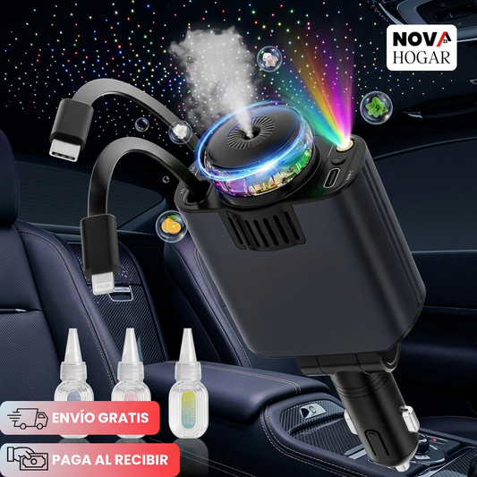 AuraPlug™ Cargador Inteligente con Proyector Estelar