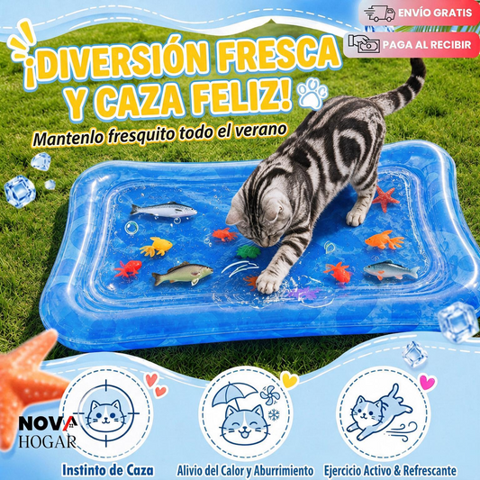 AquaPaws™ Alfombra Acuática Interactiva para Gatos