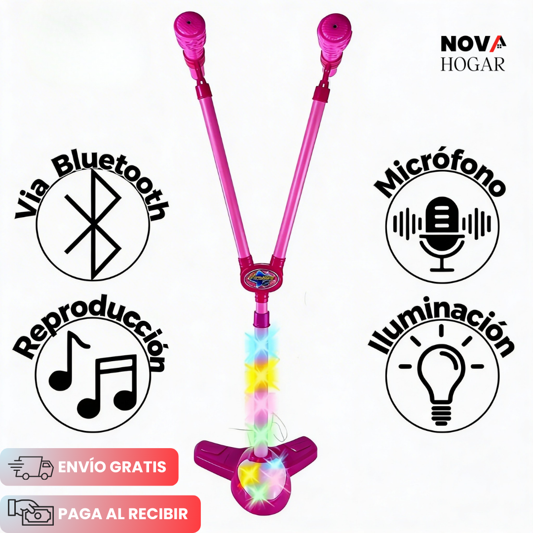 K-Pop Star™ Micrófono Infantil con Luces y Bluetooth